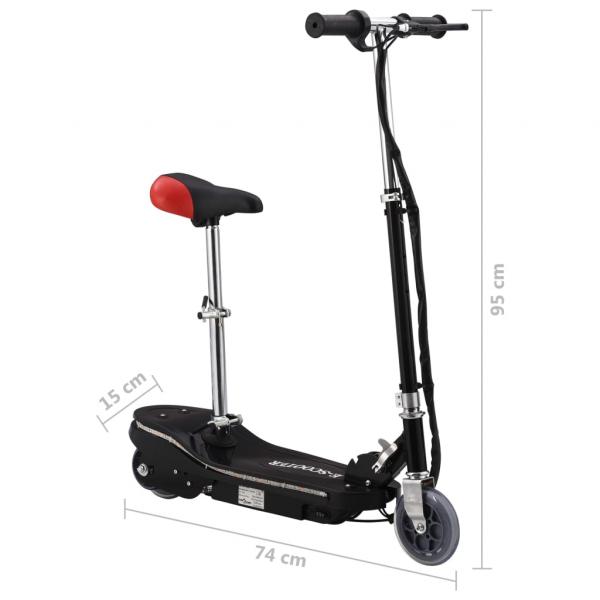 E-Scooter für Kinder mit Sitz und LED 120 W Schwarz