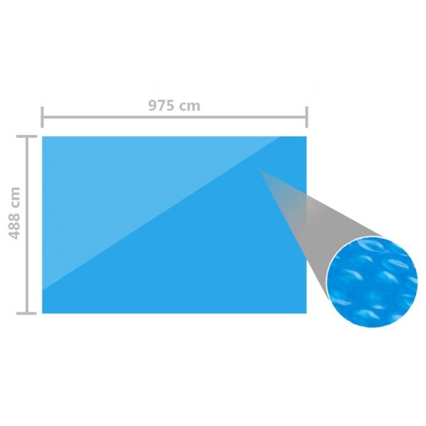 Poolabdeckung Blau 975×488 cm PE