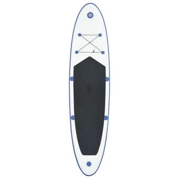 Stand Up Paddle Surfboard SUP Aufblasbar Blau und Weiß