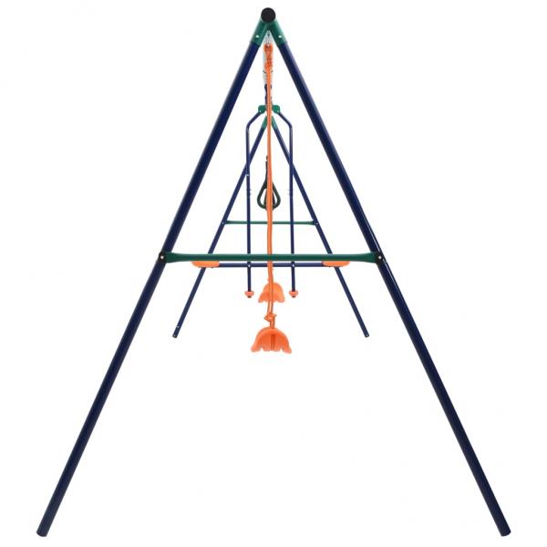 Schaukelset mit Turningen und 4 Sitzen Stahl 