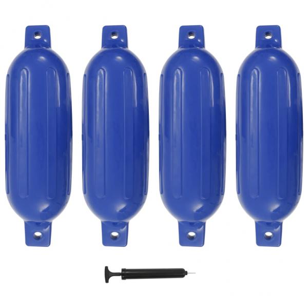 ARDEBO.de - Bootsfender 4 Stk. Blau 58,5 x 16,5 cm PVC