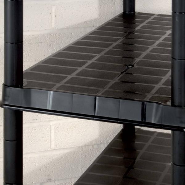 Lagerregal 5-Tier Schwarz 85x40x185 cm Kunststoff 