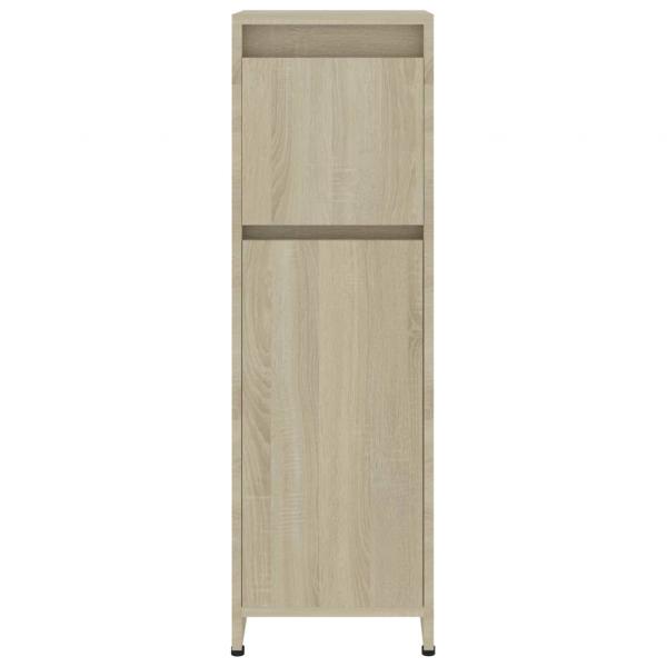 Badezimmerschrank Sonoma-Eiche 30x30x95 cm Holzwerkstoff