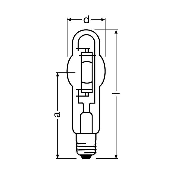 LEDVANCE POWERSTAR HQI-BT 400 W/D PRO Halogen-Metalldampflampe 40000lm, E40, neutralweiß