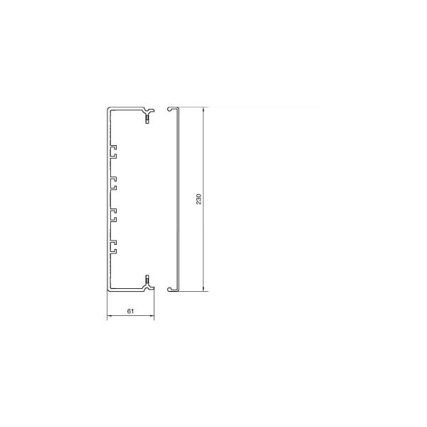 Hager FB6023009016 Leitungsführungskanal mit Geräte/Trennwandeinbauoption PVC FB 60x230mm verkehrsweiß