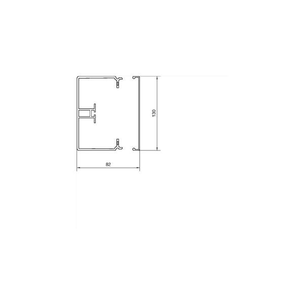 Hager FB8013009016 Leitungsführungskanal mit Geräte/Trennwandeinbauoption PVC FB 80x130mm verkehrsweiß