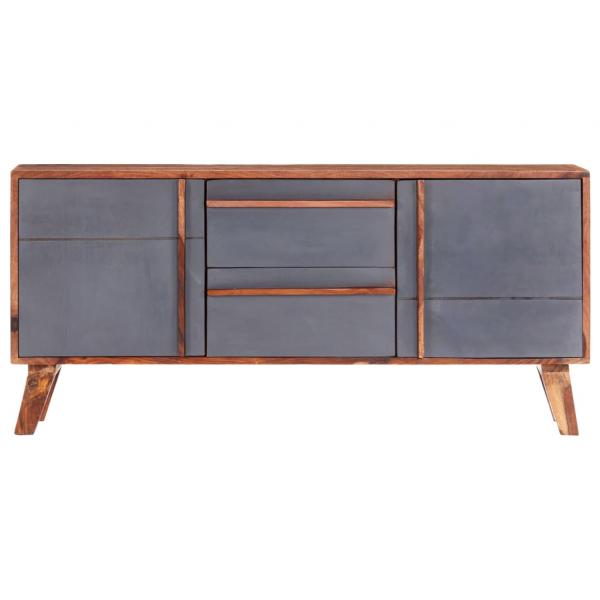 Sideboard Grau 120x30x55 cm Massivholz Palisander