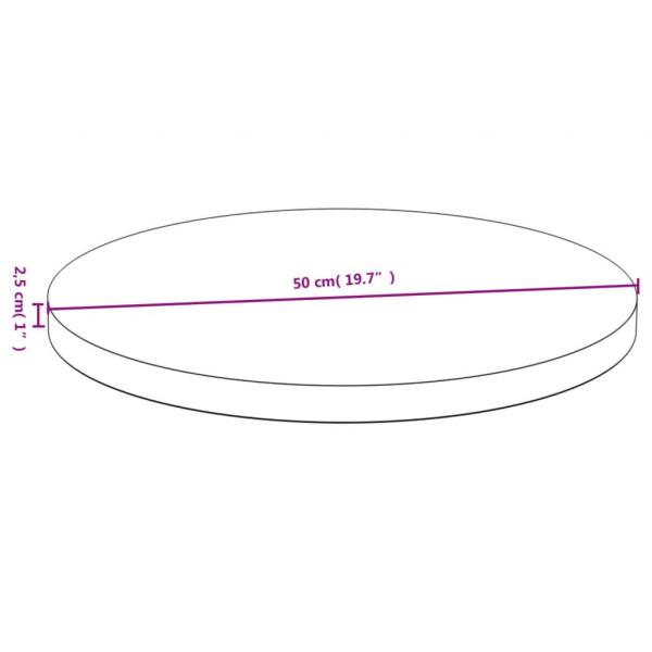 Tischplatte Ø50x2,5 cm Bambus