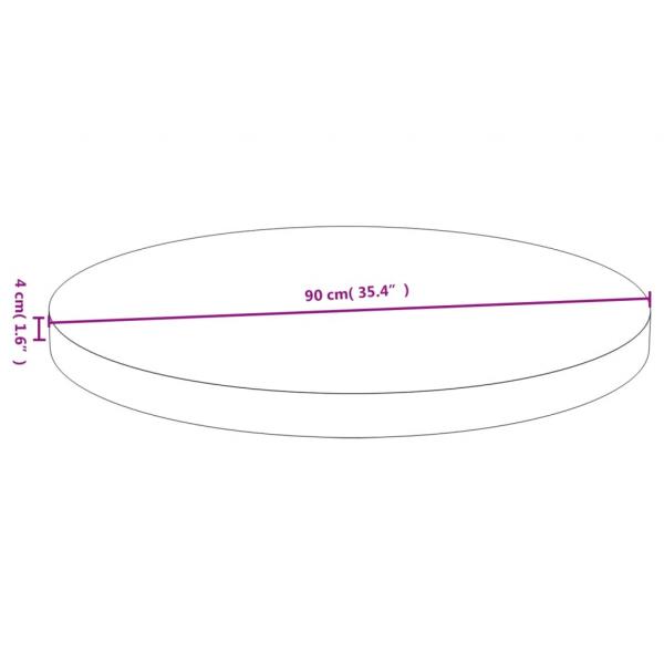 Tischplatte Ø90x4 cm Bambus