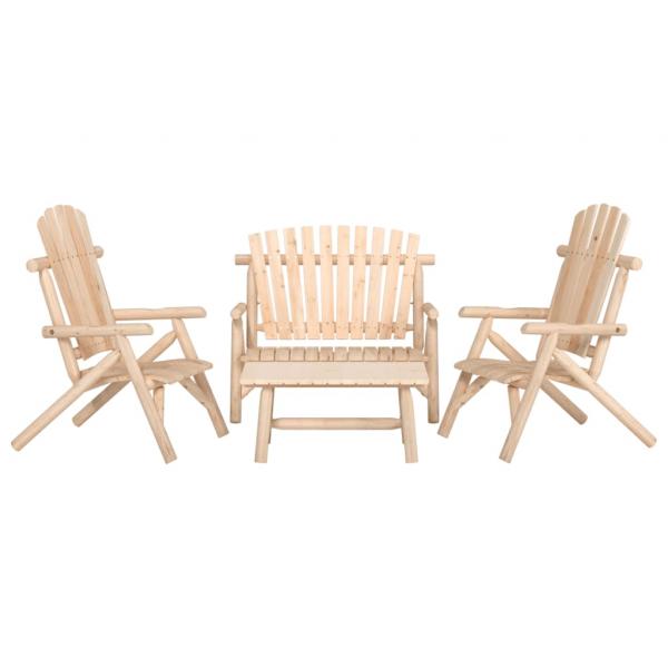 ARDEBO.de - 4-tlg. Garten-Lounge-Set Massivholz Fichte