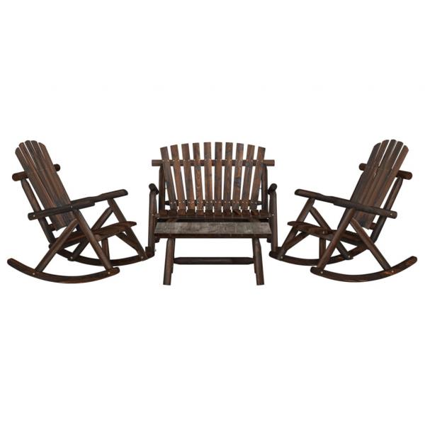 ARDEBO.de - 4-tlg. Garten-Lounge-Set Massivholz Fichte