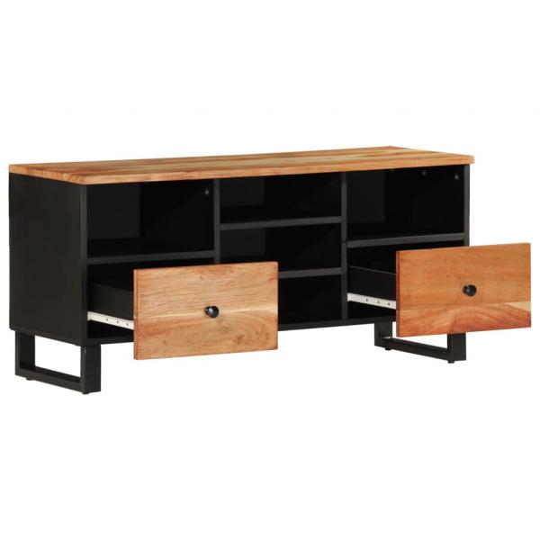 TV-Schrank 100x33x46 cm Massivholz Akazie und Holzwerkstoff