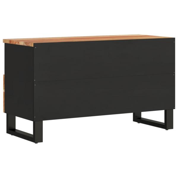 TV-Schrank 80x33x46 cm Massivholz Akazie und Holzwerkstoff