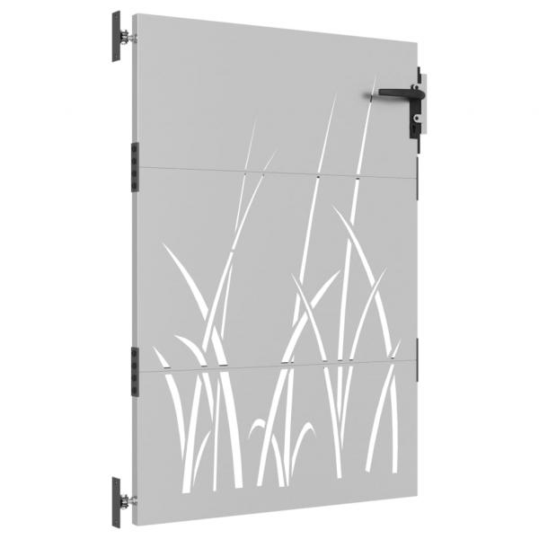 Gartentor 85x125 cm Cortenstahl Gras-Design