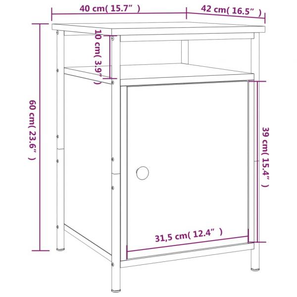 Nachttisch Grau Sonoma 40x42x60 cm Holzwerkstoff