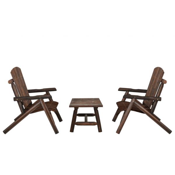 ARDEBO.de - 3-tlg. Garten-Lounge-Set Massivholz Fichte