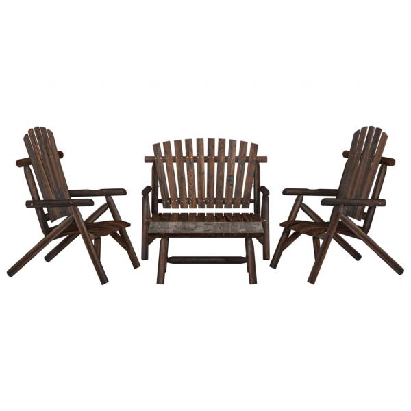 ARDEBO.de - 4-tlg. Garten-Lounge-Set Massivholz Fichte