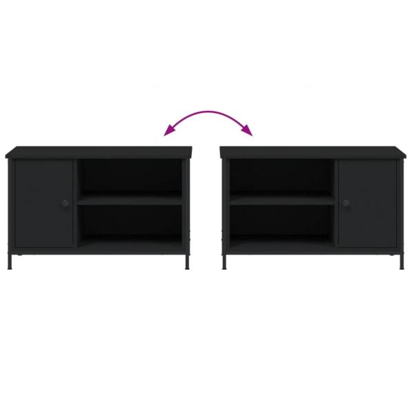 TV-Schrank Schwarz 80x40x50 cm Holzwerkstoff