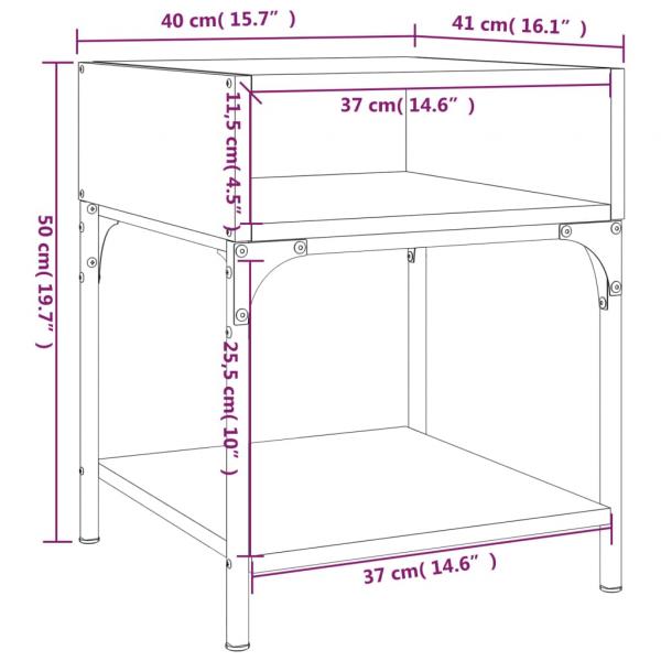 Nachttisch Braun Eichen-Optik 40x41x50 cm Holzwerkstoff