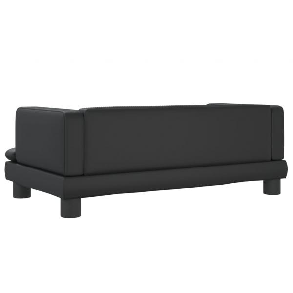 Hundebett Schwarz 80x45x30 cm Kunstleder