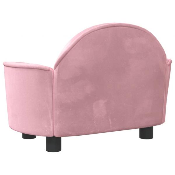 Hundebett Rosa 66x40x45 cm Samt