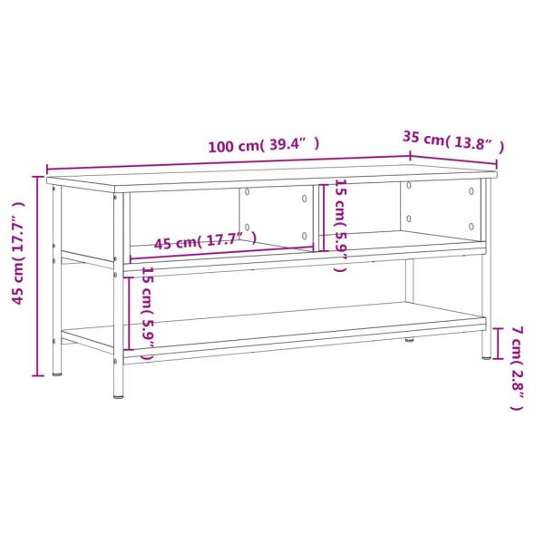 TV-Schrank Sonoma-Eiche 100x35x45 cm Holzwerkstoff