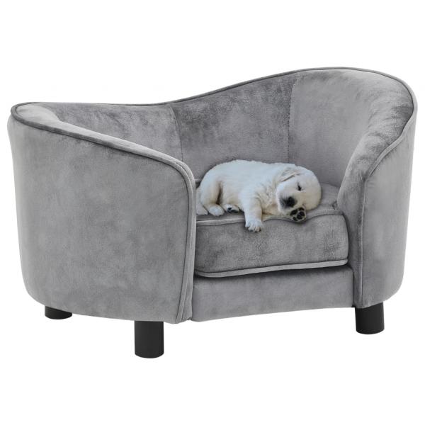 ARDEBO.de - Hundesofa Grau 69x49x40 cm Plüsch