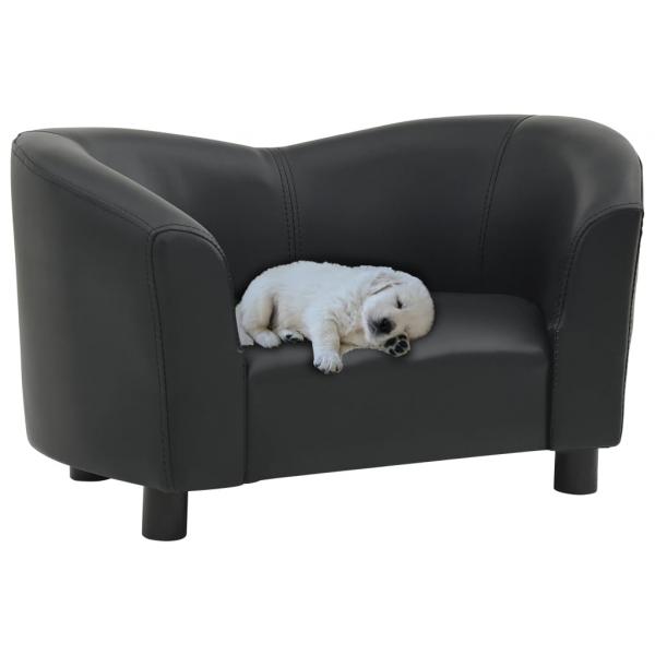 ARDEBO.de - Hundesofa Schwarz 67x41x39 cm Kunstleder 