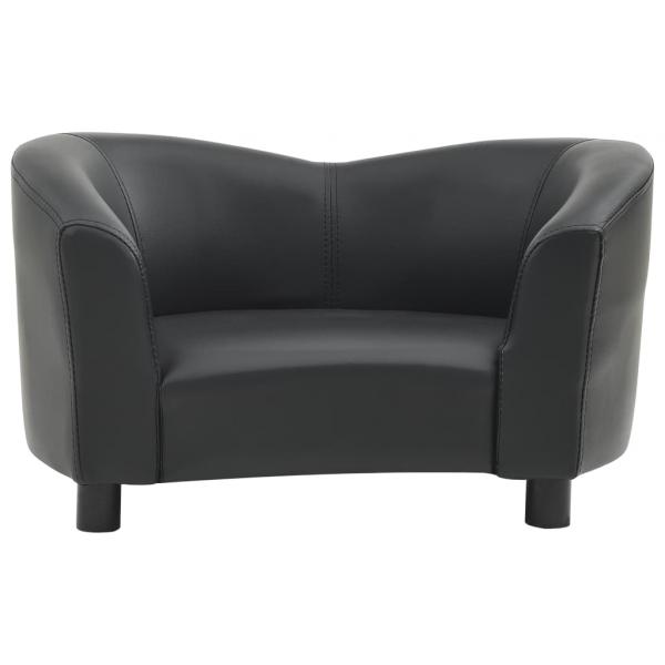 Hundesofa Schwarz 67x41x39 cm Kunstleder 