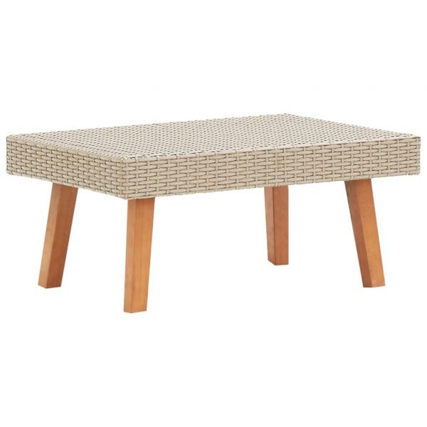 ARDEBO.de - Garten-Couchtisch Poly Rattan Beige