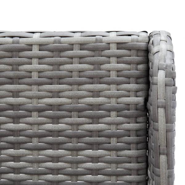 Garten-Ecksofas 2 Stk. Poly Rattan Grau