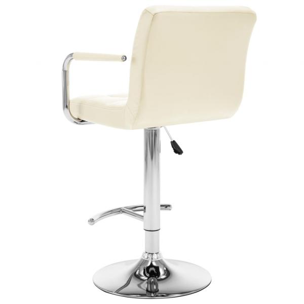 Barhocker 2 Stk. Creme Kunstleder