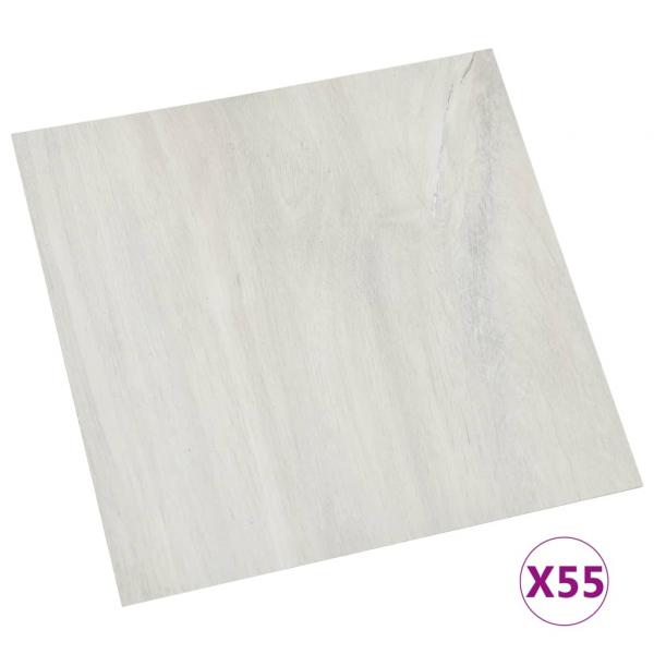 PVC-Fliesen Selbstklebend 55 Stk. 5,11 m² Creme