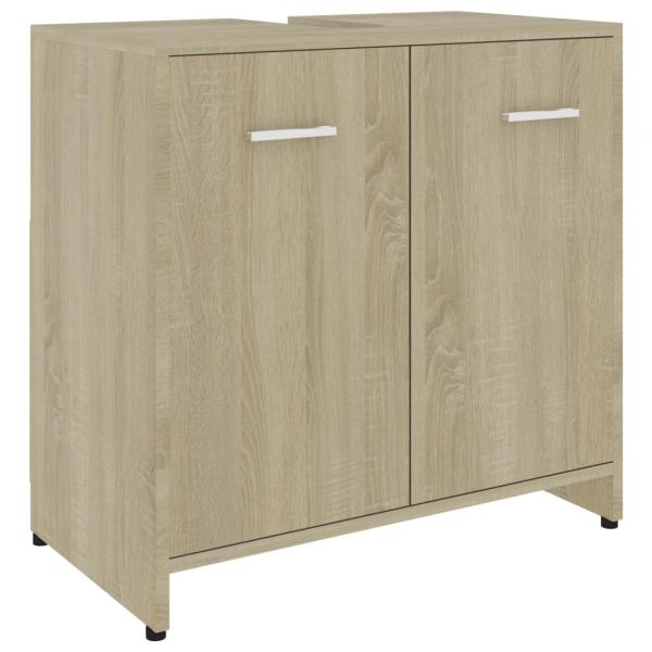 Badezimmerschrank Sonoma-Eiche 60x33x61 cm Holzwerkstoff