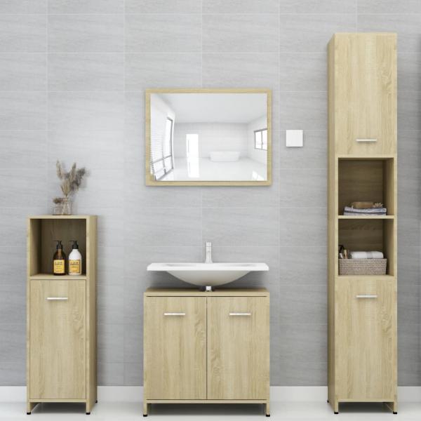 Badezimmerschrank Sonoma-Eiche 60x33x61 cm Holzwerkstoff