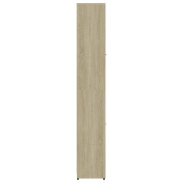 Badezimmerschrank Sonoma-Eiche 30x30x183,5 cm Holzwerkstoff