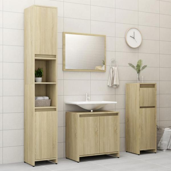 Badezimmerschrank Sonoma-Eiche 60x33x61 cm Holzwerkstoff