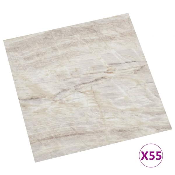 PVC-Fliesen Selbstklebend 55 Stk. 5,11 m² Beige