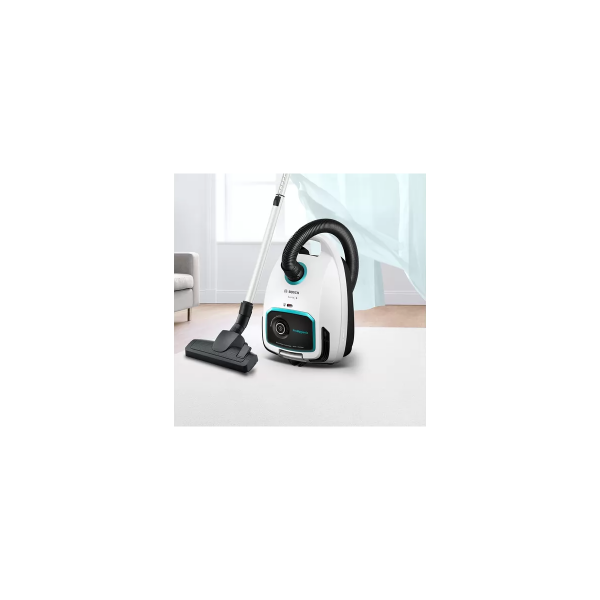 Bosch BGL6LHYG Staubsauger mit Beutel, 600 W, ProHygienic, Remote Power Control, UltraAllergy Hygienefilter, AirFresh Staubbeutel, Multi-use brush ,Weiß