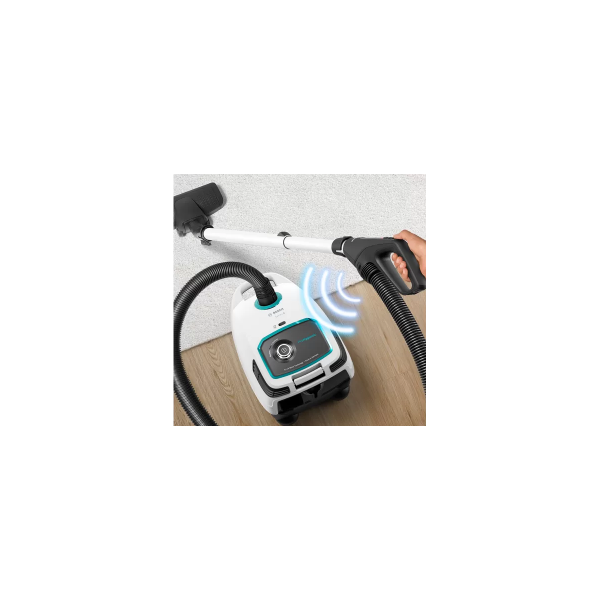 Bosch BGL6LHYG Staubsauger mit Beutel, 600 W, ProHygienic, Remote Power Control, UltraAllergy Hygienefilter, AirFresh Staubbeutel, Multi-use brush ,Weiß