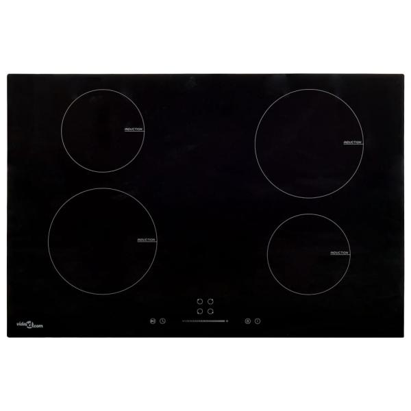 ARDEBO.de - Induktionskochfeld mit 4 Platten Touch Control Glas 77cm 7000 W