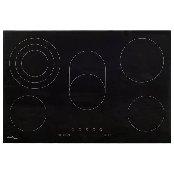 ARDEBO.de - Glaskeramik-Kochfeld mit 5 Platten Touch Control 90cm cm 8500 W