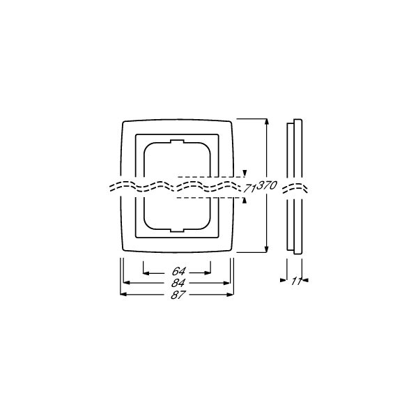 Busch-Jaeger 1725-80G Abdeckrahmen, Solo, 5-fach Rahmen, chrom glanz (2CKA001754A4330)