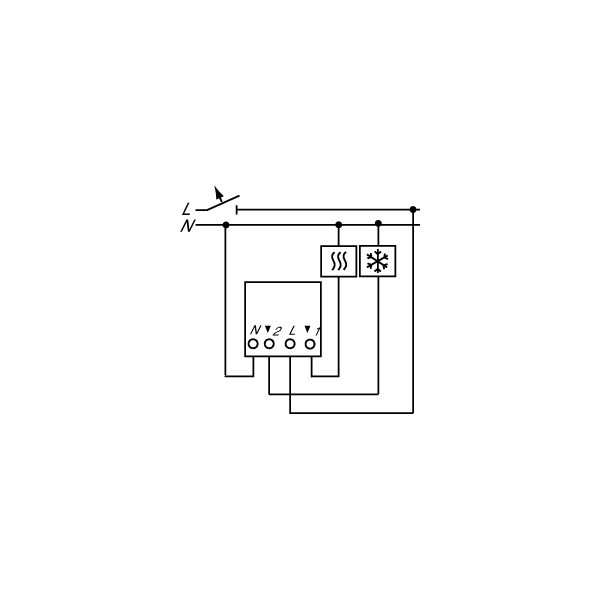 Busch-Jaeger 1097 UTA Elektronischer Raumtemperaturregler, UP, Wechsler, Istwert-Anzeige (2CKA001032A0490)