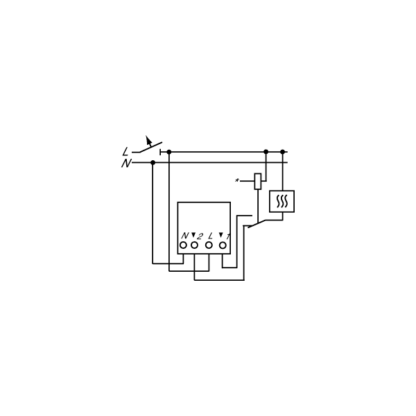 Busch-Jaeger 1097 UTA Elektronischer Raumtemperaturregler, UP, Wechsler, Istwert-Anzeige (2CKA001032A0490)