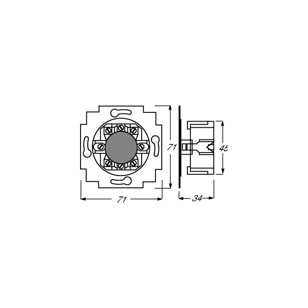 Busch-Jaeger 2712 USL-101 Jalousieschalter/-taster-Einsatz, 2-polig (2CKA001101A0872)