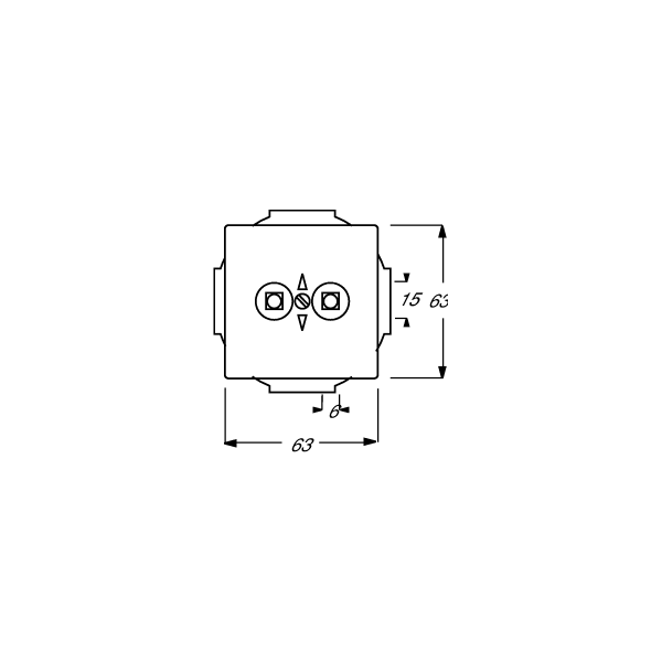 Busch-Jaeger 2095 UC-84 Unterputz-Potenzial-Ausgleichsstecker, Solo, 2-fach, studioweiß (2CKA002495A0086)