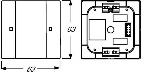 Busch-Jaeger 6125/01-84 Bedienelement, 1-fach, mit beiliegendem Busankoppler, KNX Powernet, studioweiß (2CKA006115A0182)