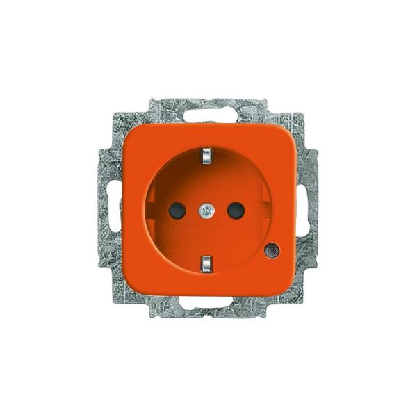 ARDEBO.de Busch-Jaeger 20 EUCBL-14-212 SCHUKO Steckdosen-Einsatz mit LED Kontrolllicht, Duro 2000 Si, orange (2CKA002013A5283)