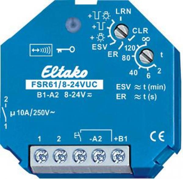 ARDEBO.de Eltako FSR61/8-24V UC, Funkaktor Stromstoß-Schaltrelais, unterputz, 12-24 V AC/DC (30100004)